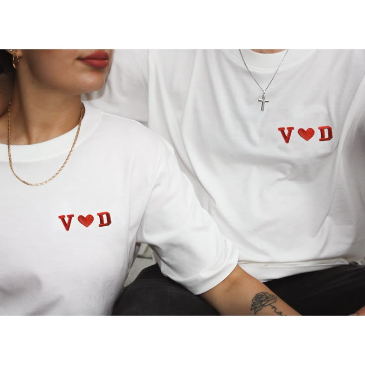 Tricou Cupluri Matchy Initiale Heart