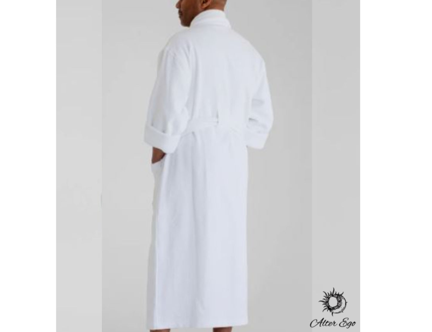 Halat de baie premium personalizat cu initiala si nume unisex