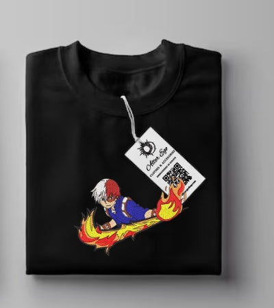 Tricou Brodat My Hero Academia Branded -Shoto Todoroki