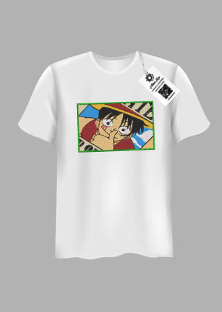 Tricou Brodat One Piece -Monkey D. Luffy