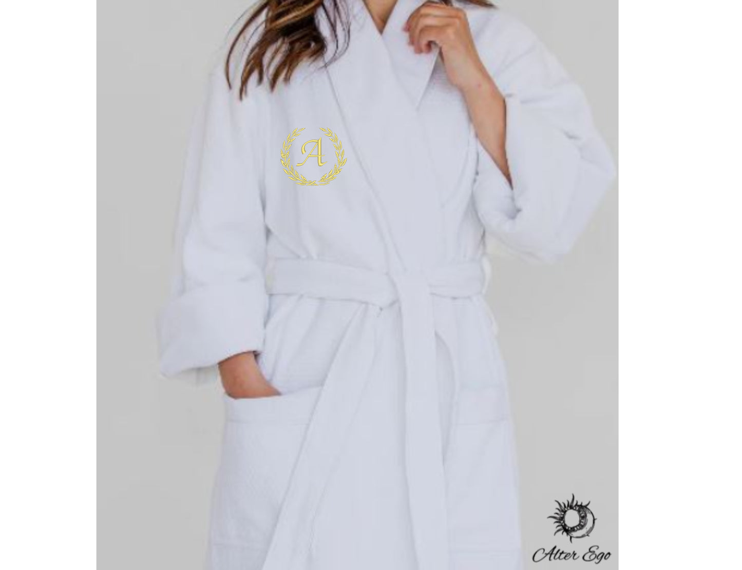 Set halate de baie premium personalizat cu initiala cuplu