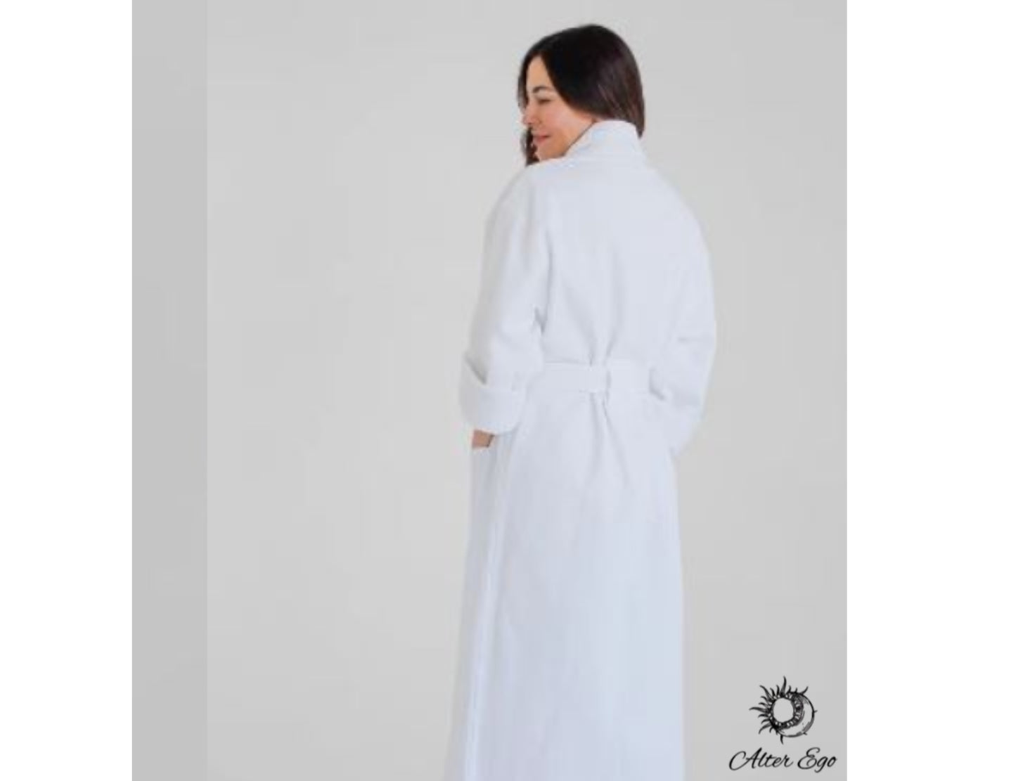 Halat de baie premium personalizat cu initiala unisex