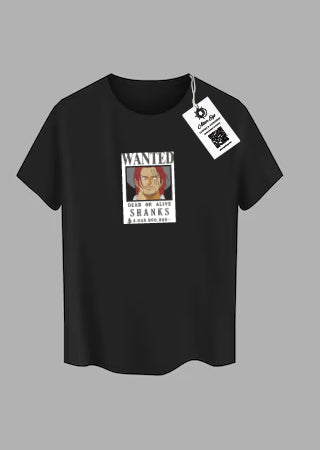 Tricou Brodat One Piece -WANTED