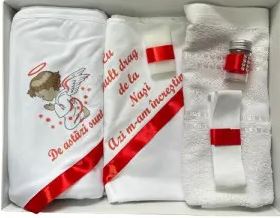 Trusou de botez, 6 piese cu Ingeras - Mov