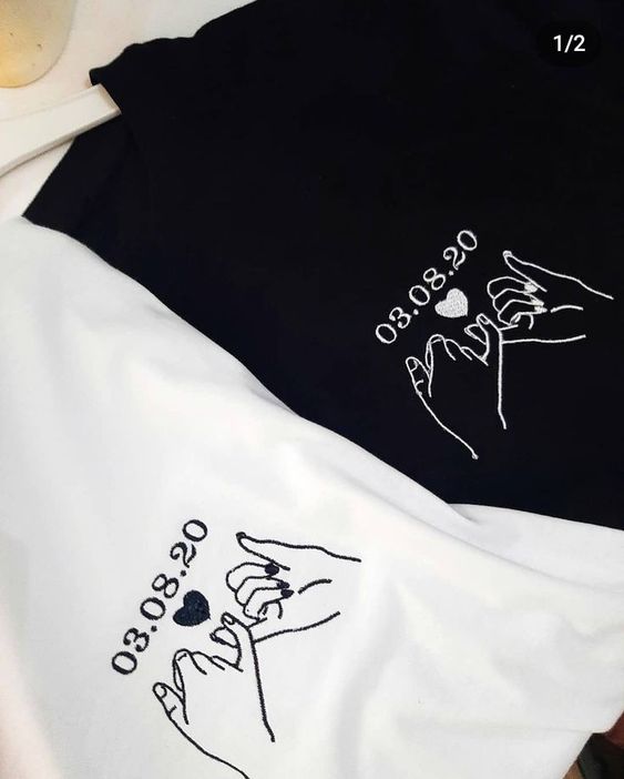 Set 2 hanorace cuplu Promise