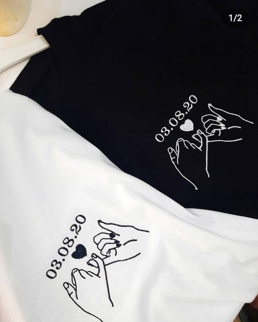 Set 2 hanorace cuplu Promise