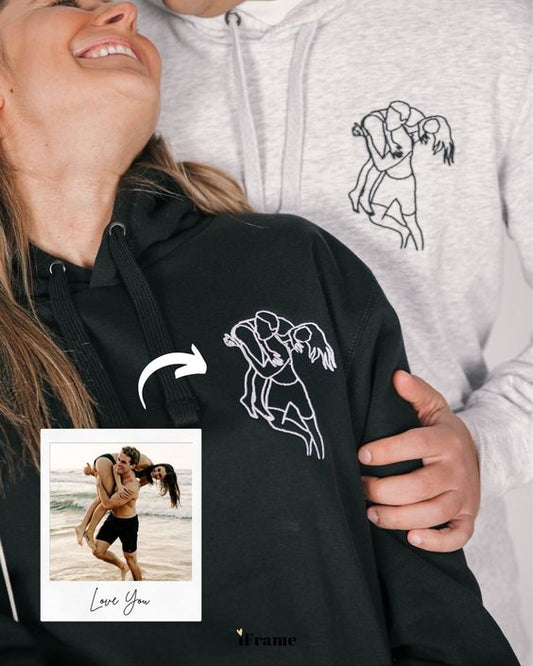 Set 2 hanorace cuplu Poza contur