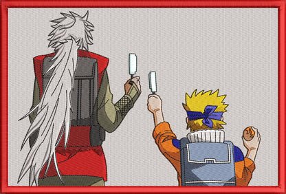 Tricou Brodat Naruto-Jiraiya and Naruto