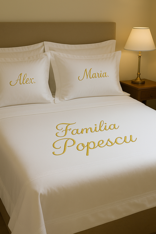 Lenjerie de pat personalizata- Pat dublu 6 piese
