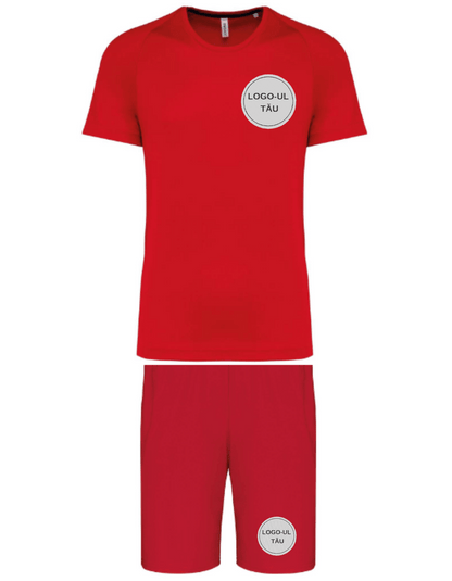 Tricou + pantaloni scurți sport personalizat prin Broderie M3