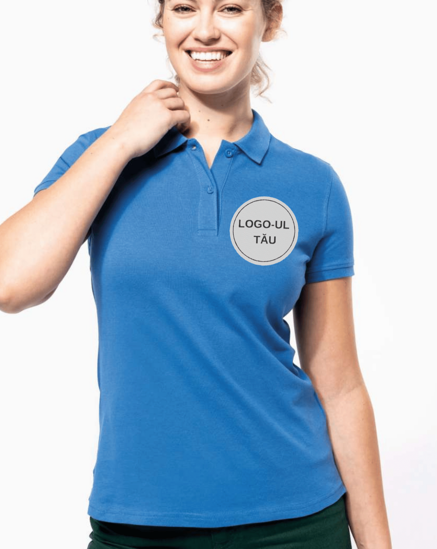 Tricou Polo Dame personalizat prin Broderie M2