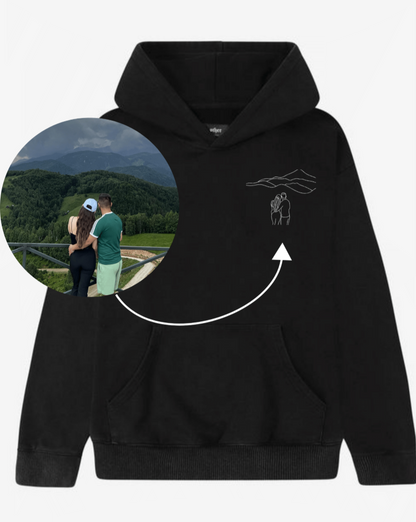 Set 2 hanorace cuplu Poza contur