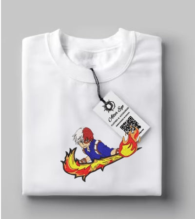 Tricou Brodat My Hero Academia Branded -Shoto Todoroki