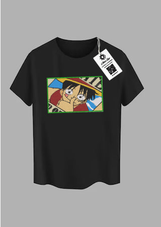 Tricou Brodat One Piece -Monkey D. Luffy