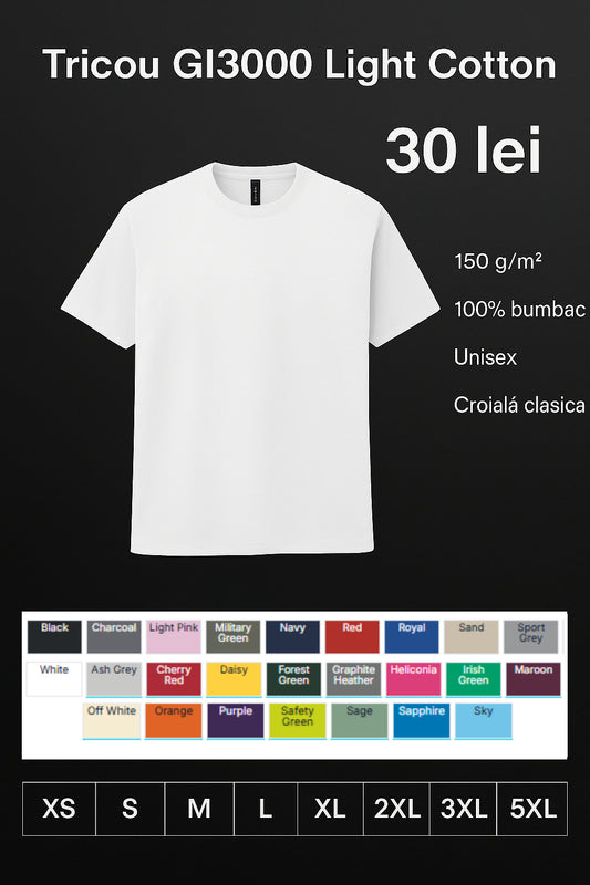 Tricou GI3000 LIGHT COTTON