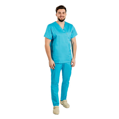Costum medical personalizat prin broderie barbati grena unisex