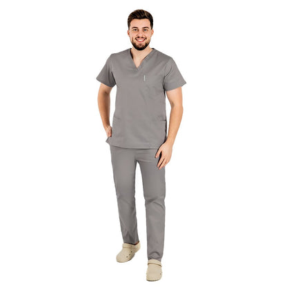 Costum medical personalizat prin broderie barbati grena unisex