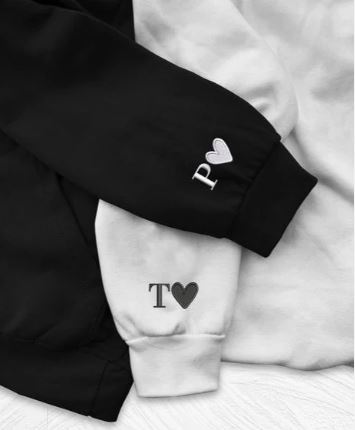 Set 2 hanorace cuplu Initiale