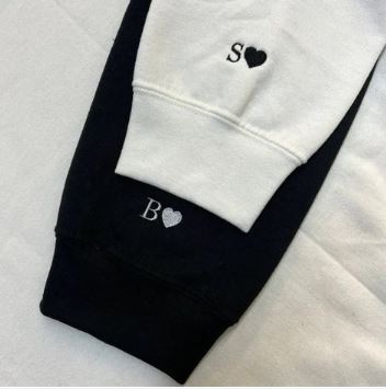 Set 2 hanorace cuplu Initiale