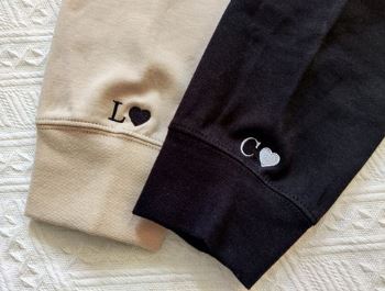 Set 2 hanorace cuplu Initiale