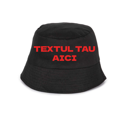 Șapcă  Bucket text personalizat prin Broderie