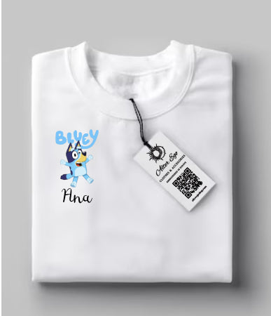 Tricou Copii Bluey Personalizat cu Numele tau