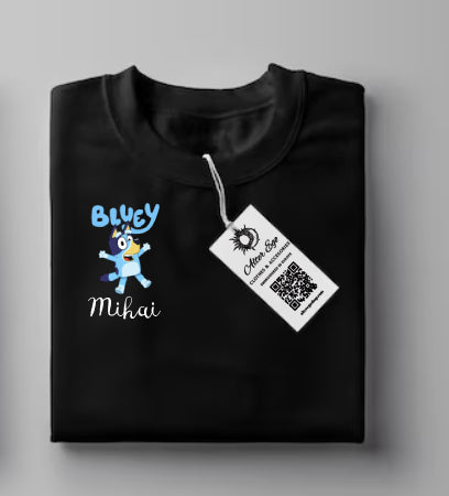 Tricou Copii Bluey Personalizat cu Numele tau